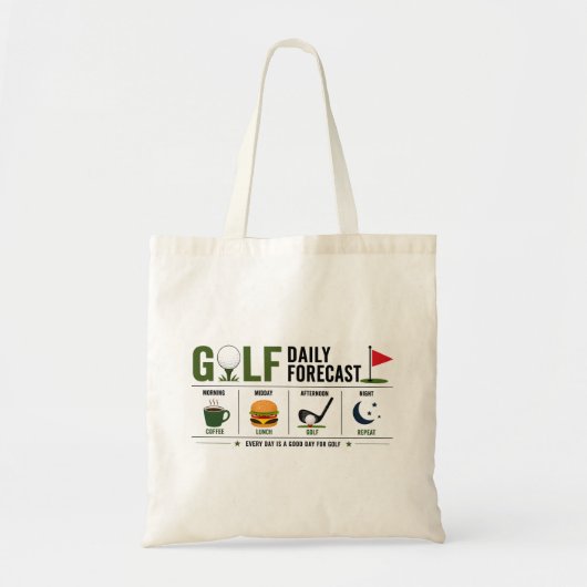 Tote Bag Prévisions quotidiennes de golf (Devant)