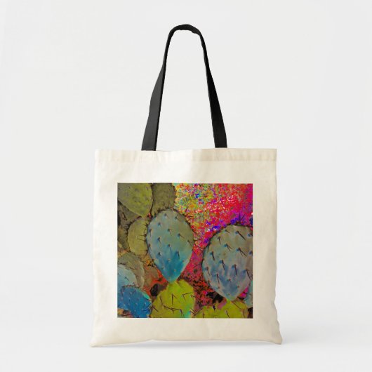 Tote Bag Prickly Pear Cactus Abstrait (Devant)