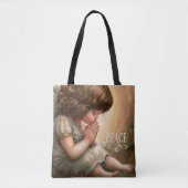 Tote Bag Prier Petite fille Angel Radiant Halo Lumière (Devant)