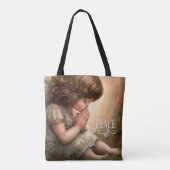 Tote Bag Prier Petite fille Angel Radiant Halo Lumière (Dos)