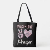 Tote Bag Prière d'amour pour la paix (Dos)