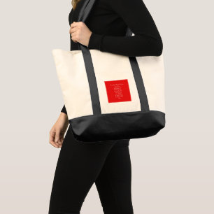 Tote Bag Prière de l'ange gardien Coeurs rouges