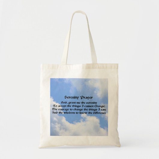 Tote Bag Prière de sérénité Ciel bleu Inspiration (Devant)