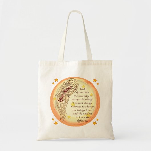 Tote Bag Prière de sérénité de l'ange (Devant)