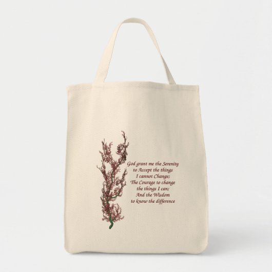 Tote Bag Prière Inspiration Serenity Citation (Devant)