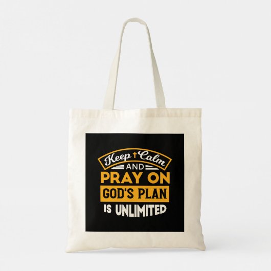 Tote Bag Priez et faites confiance au plan illimité de Dieu (Dos)