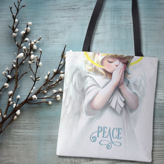 Tote Bag Priez pour la paix Petite fille Ange