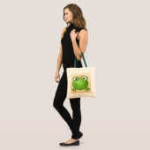 Tote Bag Prince de grenouille. Grenouille de sourire avec (Devant (modèle))