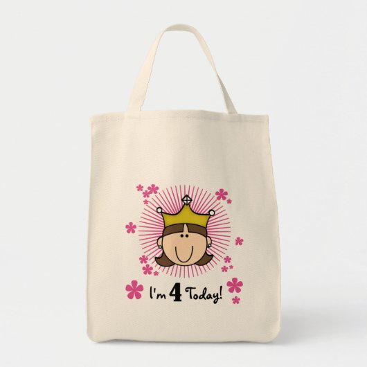 Tote Bag Princess 4th Birthday Tshirts et cadeaux (Devant)