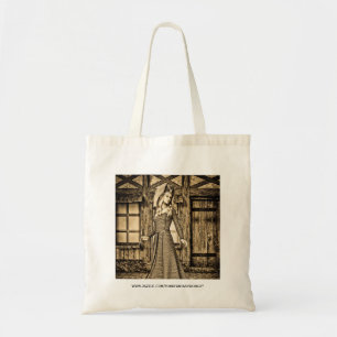 Tote Bag Princesse Médiévale Sépia Art Renaissance