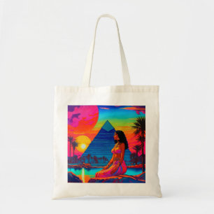 Tote Bag Princesse psychédélique à pyramide rose