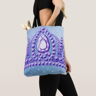 Tote Bag Princesse Vintage Couronne Bleu