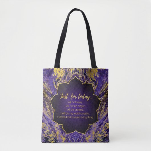 Tote Bag Principes de Reiki - préceptes de Reiki (Devant)