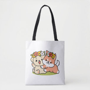 Tote Bag Printemps dans la laideur - Illustration de chien