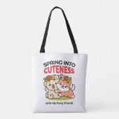 Tote Bag Printemps dans la laideur - Illustration de chien (Dos)