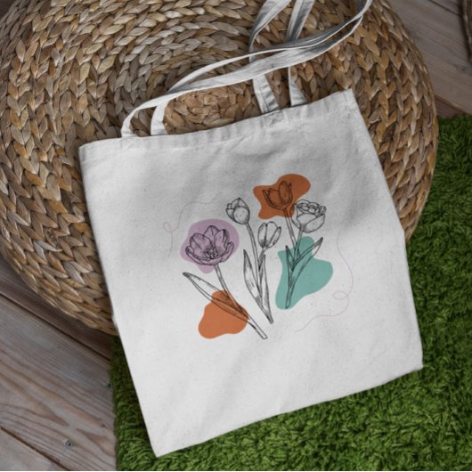 Tote Bag Printemps des fleurs de tulipes