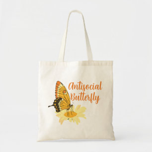 Tote Bag Printemps Introvert esthétique Papillon antisocial