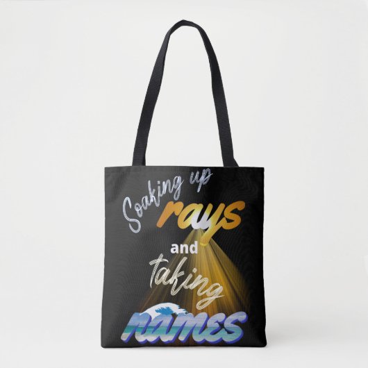 Tote Bag Prise en charge des rayons et prise de noms été (Devant)