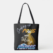 Tote Bag Prise en charge des rayons et prise de noms été (Dos)