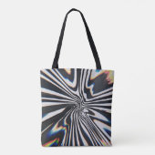 Tote Bag Prisme de lignes déformées Glitch (Dos)
