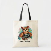 Tote Bag Prix chouette enseignant ajouter nom (Devant)
