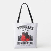 Tote Bag Pro Boxer AJOUTER NOM Gants rouges Boxer Ring Trai (Dos)