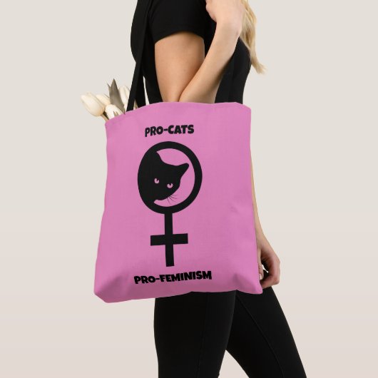 Tote Bag Pro Cats Pro Feminisme (De près)