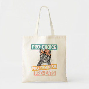 Tote Bag Pro Choice Pro Feminism Pro Cats