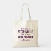 Tote Bag Problème psychologue (Dos)