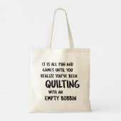 Tote Bag Problèmes de courtepointe amusants Citation pour c (Dos)