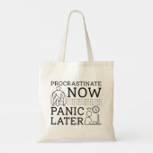 Tote Bag Procrastiner Maintenant Panique Plus Tard (Dos)