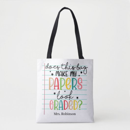 Tote Bag Prof amusant en mode correction (Devant)