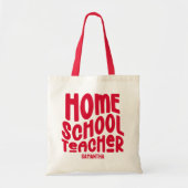 Tote Bag Professeur à domicile | Conception de texte rouge (Devant)