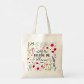 Tote Bag Professeur avec citation m'aidant à fleurir (Dos)