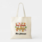 Tote Bag Professeur de 2e année Fleur Souriante (Dos)