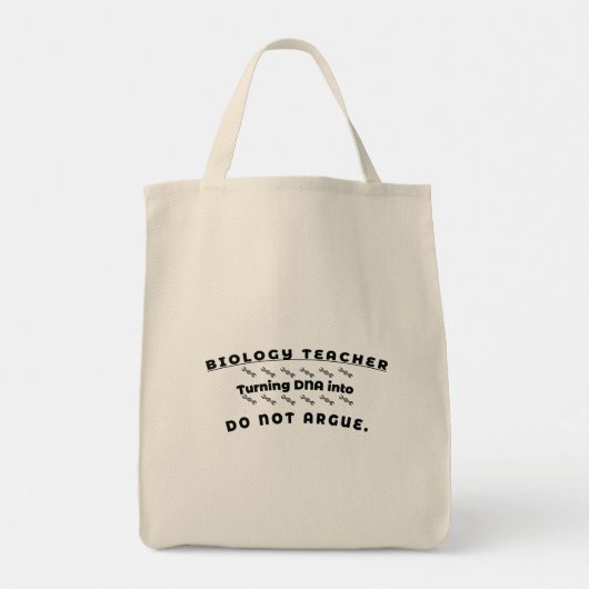 Tote Bag Professeur de biologie - Transformer l'ADN en Ne p (Dos)