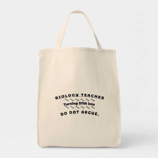 Tote Bag Professeur de biologie - Transformer l'ADN en Ne p (Devant)