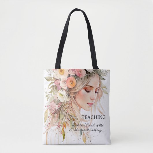 Tote Bag Professeur de Boho créatif fille d'art (Devant)