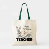 Tote Bag Professeur de carottes à manger sur le sol de BUGS (Dos)