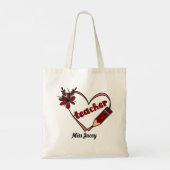 Tote Bag Professeur de coeur personnalisé Saint Valentin (Dos)