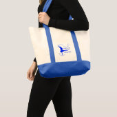 Tote Bag Professeur de danse highland écossaise - Bleu (Devant (produit))