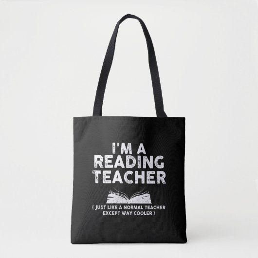 Tote Bag Professeur de lecture - Je suis professeur de lect (Devant)