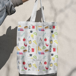 Tote Bag Professeur de mathématiques Personnalisé Coloré