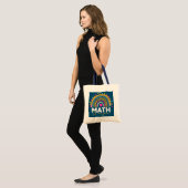Tote Bag Professeur de maths Rainbow Leopard Math est ma co (Devant (modèle))