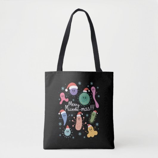 Tote Bag Professeur de microbiologie de Noël Microbe Scienc (Devant)