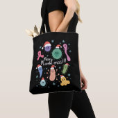 Tote Bag Professeur de microbiologie de Noël Microbe Scienc (De près)