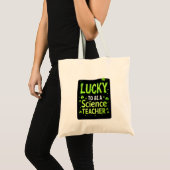 Tote Bag Professeur de sciences chanceux (Devant (produit))