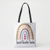 Tote Bag Professeur d'éducation spéciale Rainbow Leopard -  (Devant)
