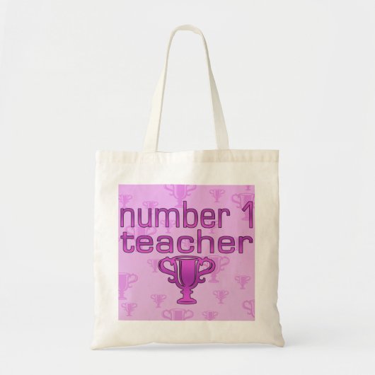 Tote Bag Professeur du numéro 1 dans le rose (Devant)