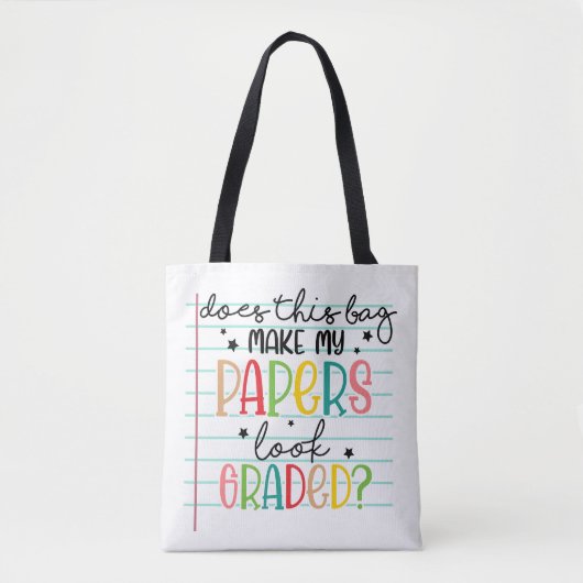 Tote Bag Professeur Grades, Funny Mème professeurs (Devant)